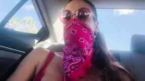 Artemisia Love Uber Ride Flashing her Big Tits and Pussy in Florida, Real Uber, Italian Horny Milf