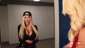 Hot Blonde Brittany Andrews Gets Banged By Lovely TGirl Brittney Kade!