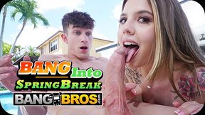 BANGBROS - Lucky Anne Gets In A Crazy Banging Session By The Pool With Her Stepbrother