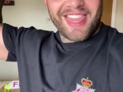 Naughty straight firefighter with big uncut cock