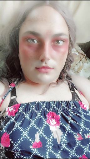 Face Spanking Sissy Cute Crossdresser Slut White Big Natural Boobs Spanking Tits Boy Gay Twink Cum