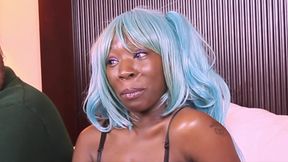 Watch this small-dicked black guy blow his girlfriend with his big ghetto dick