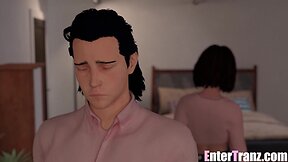 Futanari milf gives bbc a lesson in pleasure.