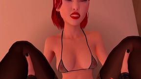 goth girl fucks redhead