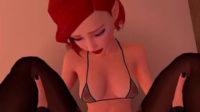 goth girl fucks redhead