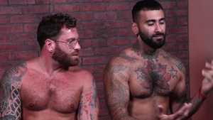 Bear Back: Riley Mitchel & Rikk York rough masturbation