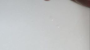 Syn wakes up and squirts in the shower