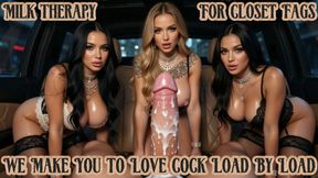 Milk Therapy For Closet Faggot – We Make You To Love Cock Load By Load