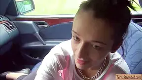 Slim Teen 18+ Babe Hitchhikes And Gets Pounded In The Car