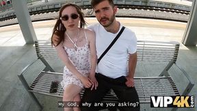 VIP4K. Sexy gastarbeiter sucking for money