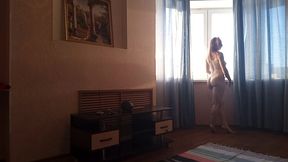 morning yoga starts dressed and ends naked