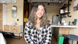 First Porn Casting for Curly Hispanic milf - point of view Head